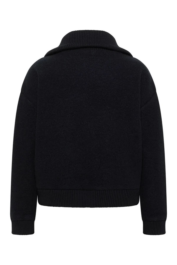 Tranquillo schwarze Wollwalk Jacke Miriaam - aus RWS-zertifizierter Wolle