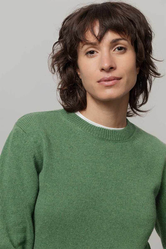 Rifo Pullover Edda hellgrüner Damenpullover aus recyceltem Kaschmir