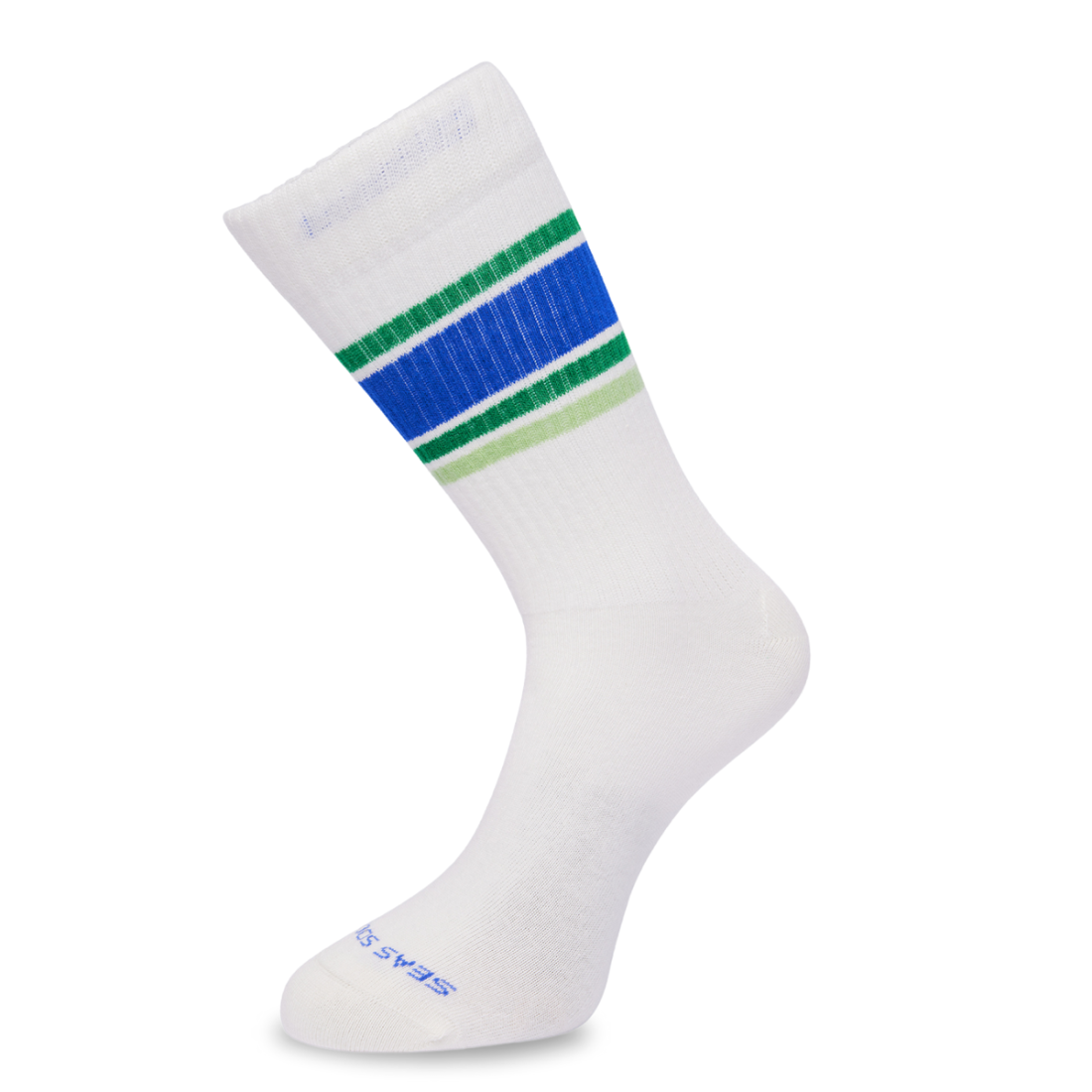 Weisse Sportsocken Healthy Seas aus Econyl und Bio Baumwolle"Flippy"