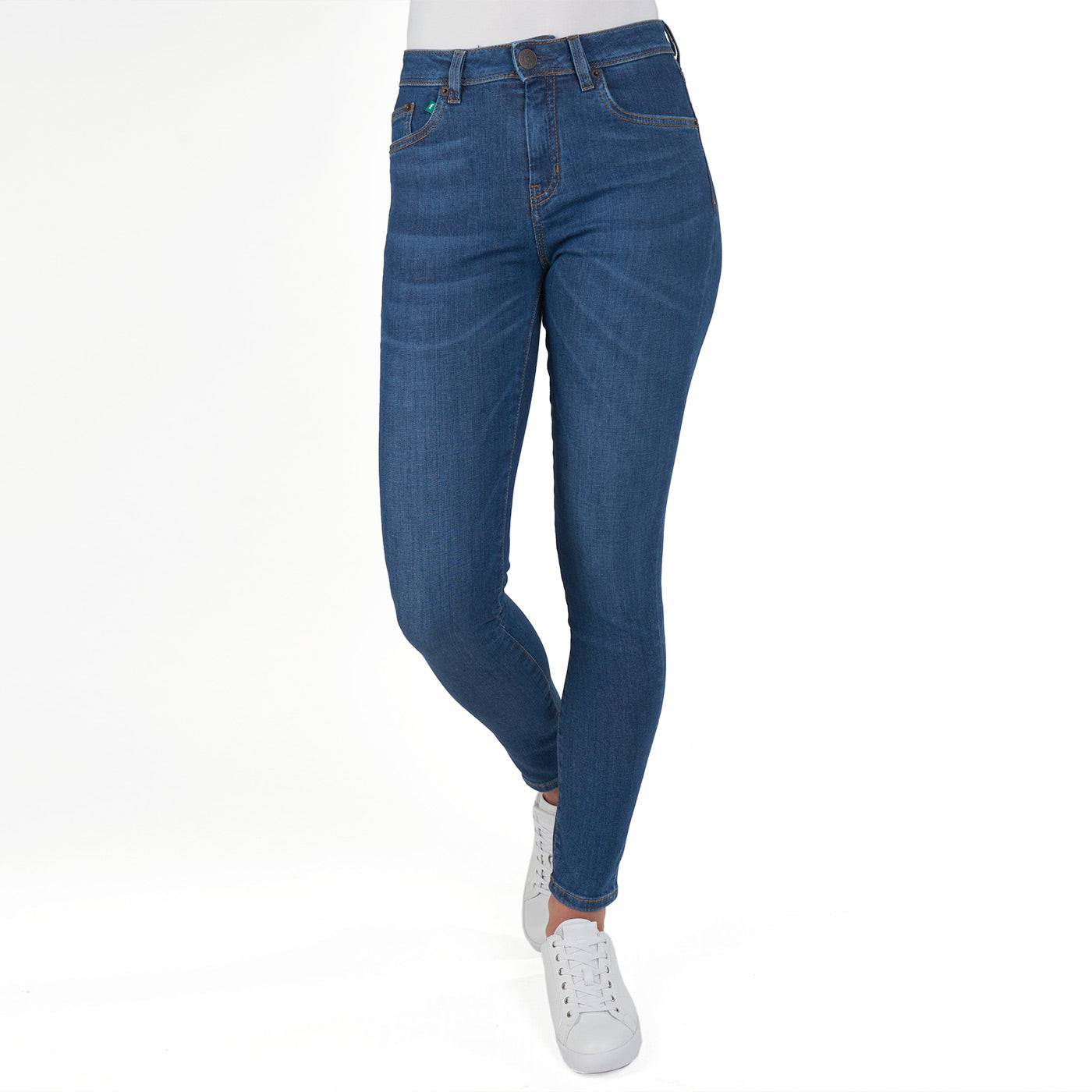 Jeans Damen Skinny High Fairjeans washed blue