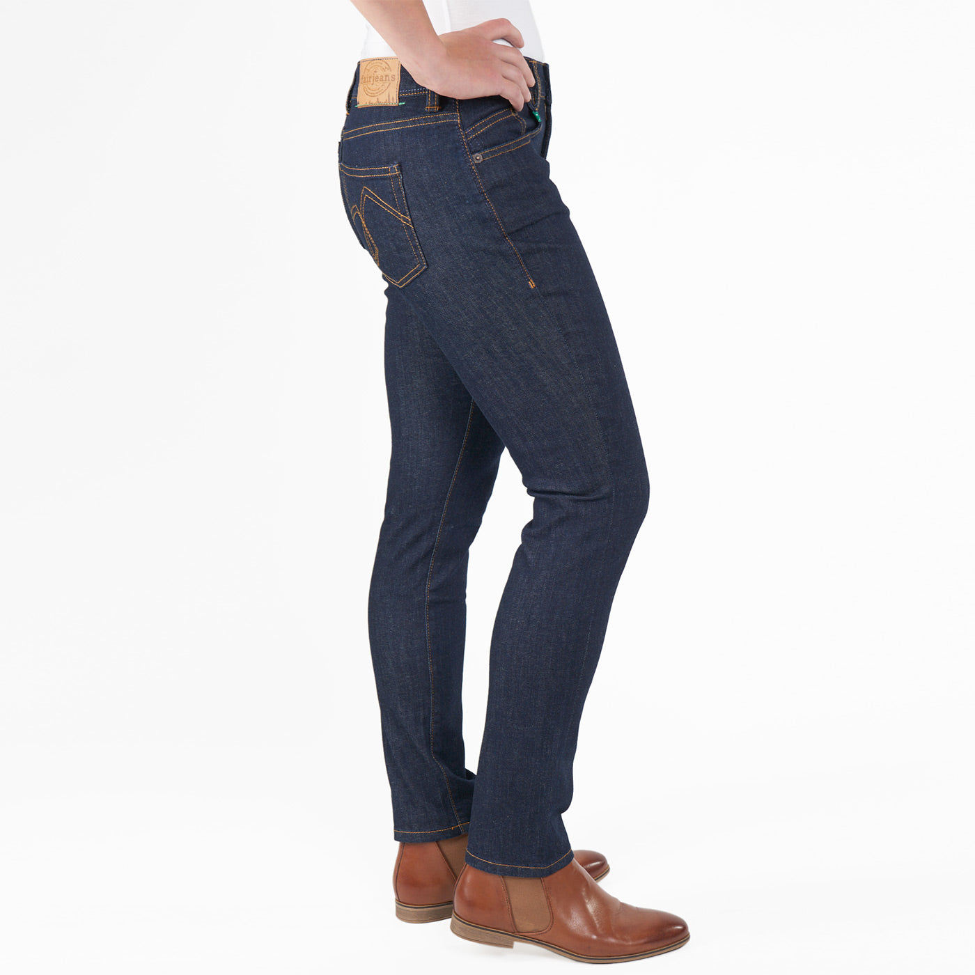 Jeans Damen Straight Fairjeans navy